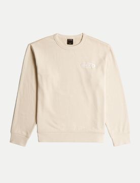 Sweatshirt mit Logo Beige L