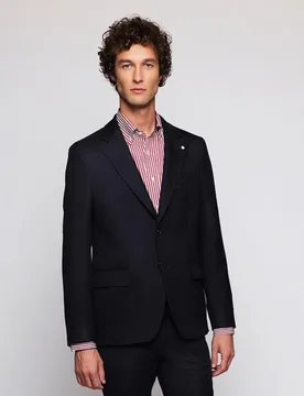 Chaqueta hombre custom fit estructura - Mirto - FashionsVida