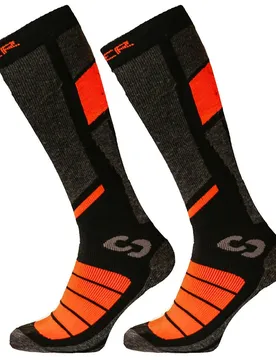 Chaussettes Pro Ii 2 Paires Black / Orange EU 45-47