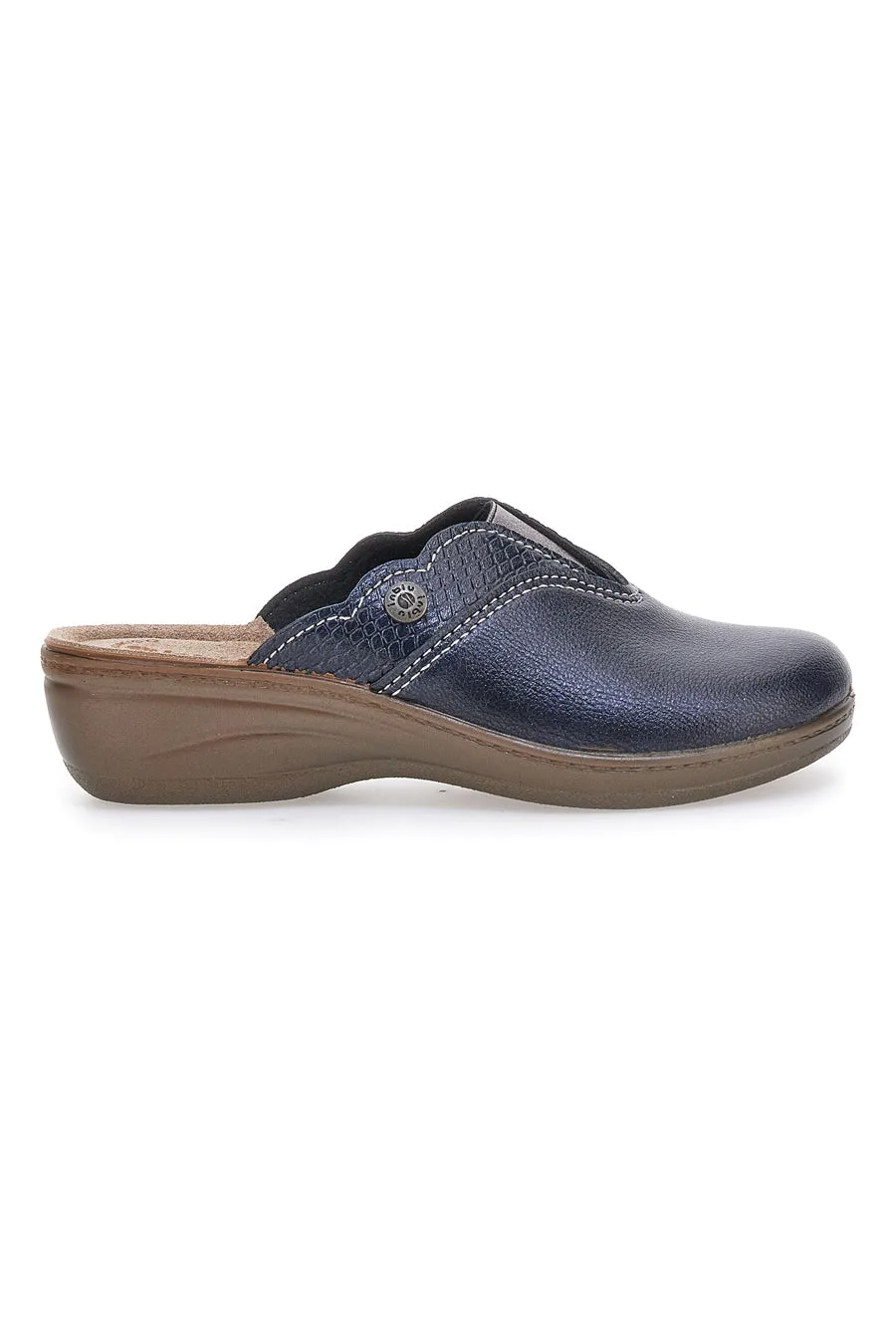 Ciabatte blu con profilo ondulato e plantare comfort 79 LY 38 - Inblu - FashionsVida