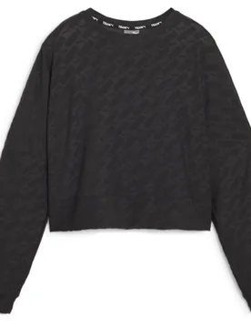 Fit Branded Fleece Crew Damen Kapuzensweater, schwarz XXL - Puma - FashionsVida