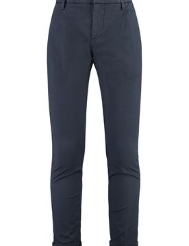 Cotton Chino Trousers with Roll-Up Cuffs