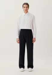 Regular Casual Hemd Uni Weiß M