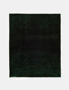 Coperta con motivo ondulato - verde scuro