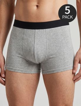 Boxer in cotone, confezione da 5 - nero