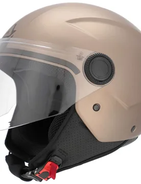 Casco Moto Jet Con Visiera Brezza Metallic Marrone taglia L - Acerbis - FashionsVida