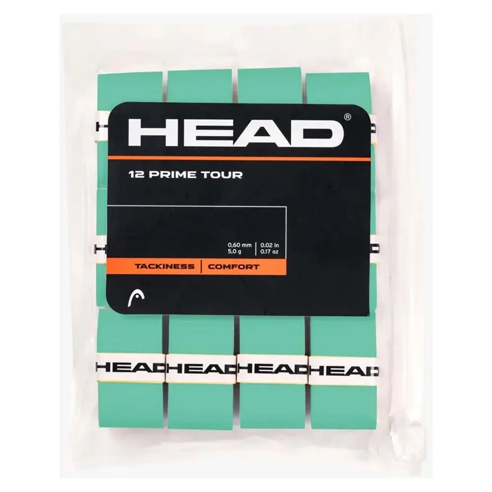 Prime Tour 12 Tennis Overgrip Mint One Size - Head Racket - FashionsVida