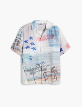 Chemise imprimée American Magic, Blanc, S