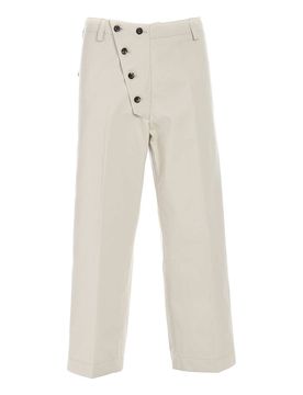Pantalone con chiusura diagonale