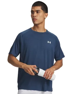 T-shirt à Manches Courtes Tech Textured Blue L - Under armour - FashionsVida