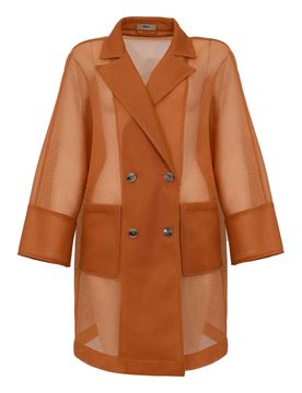 Cappotto In See-Through Mesh Relaxed