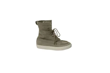 Women's Preloved Tournament Shearling High-Top Sneakers in Grey Suede Size: 4 - Grey - Size: 4