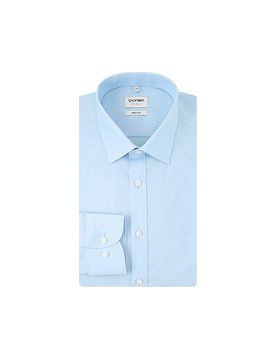 Camisa Body Fit de Manga Extralarga azul claro 43