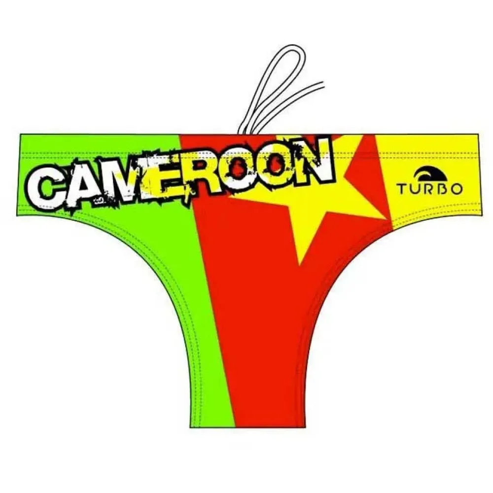 Cameroun Swimming Brief Multicoloured 2XL Men - TURBO - FashionsVida