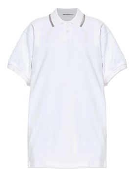 Vestito Stile Polo Con Colletto Rifinito