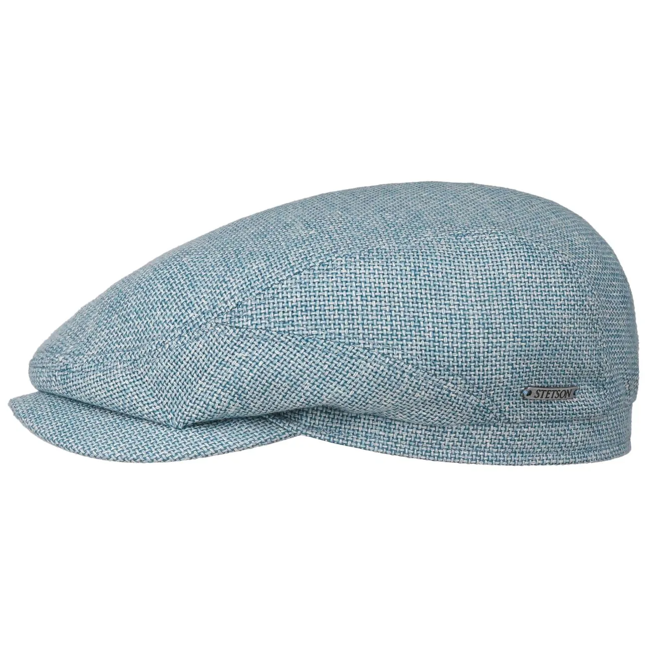 Taleco Wool Flat Cap with Linen by - light blue - Female - Size: 55 cm - Stetson - FashionsVida
