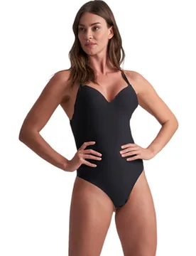 Bodys Vorgeformter String-Body Mit Tiefem Rücken Shapewear Eu M - Bye Bra - FashionsVida