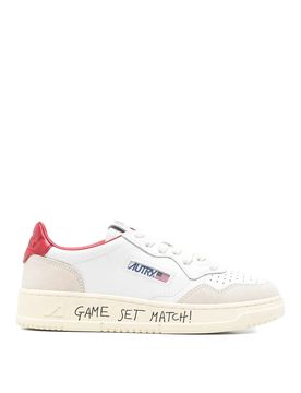 Sneaker bassa in pelle selvatica rossa