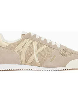 Zapatillas de mujer estilo retro en mix de tejidos - Armani Exchange - FashionsVida