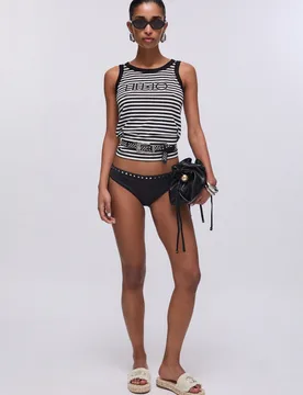 Top a righe donna bianco-nero - Liu jo - FashionsVida