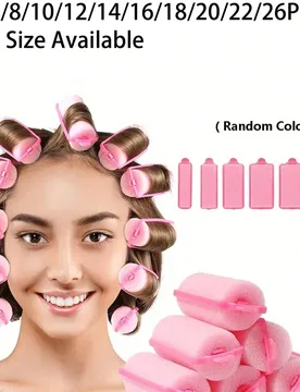 Piezas Rulos de esponja para el cabello, Rulos de espuma para el cabello, Rulos flexibles para peinar el cabello DIY, Perfectos para crear rizos y ond - Shein - FashionsVida