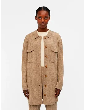 Cardigan Noelle Meza Fossil / Detail Melange L - Object - FashionsVida