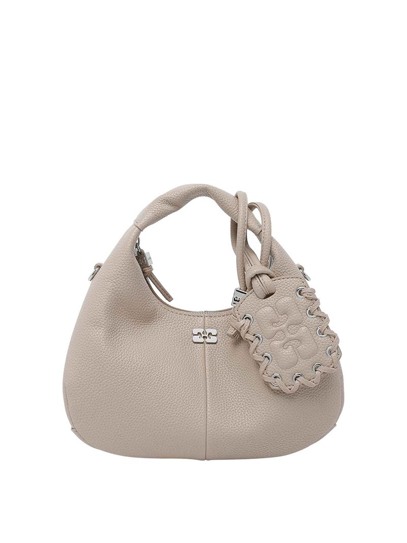 Mini borsa hobo al pepe bianco