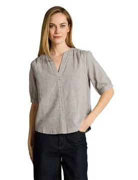 Blusa A Maniche Corte 109798 Silver Olive 40