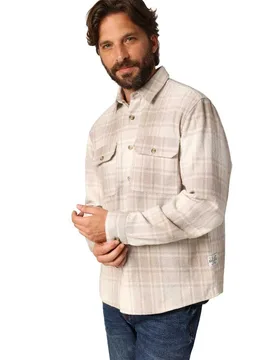 Chemise à Manches Longues Orebro Natural XL - Deeluxe - FashionsVida