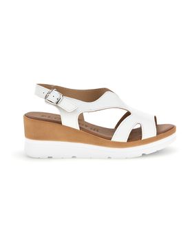 Sandali bianchi con zeppa made in Italy 11074113 41