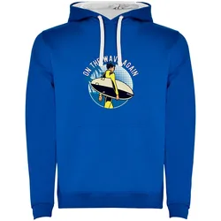 Sweat à Capuche On The Wave Bicolor Royal Blue / White L