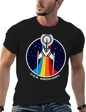 Star Trek Discovery Retro Ship Circle Portrait T-Shirt man tshirt t shirts for man pack white man t shirt graphic T-shirt - Aliexpress - FashionsVida