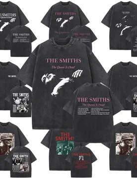 The Smiths The Queen Is Dead Vintage Washed T-shirt 1980's Indie Morrissey T-shirts Men Women Gothic Rock Oversized Tees Tops - Aliexpress - FashionsVida
