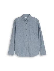Relaxed cotton linen shirt male