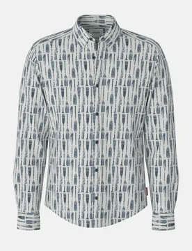 JEANS Hemd Hanson Gemustert Blau 3XL - Joop! - FashionsVida