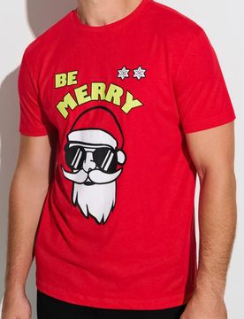T-shirt in cotone con stampa - rosso
