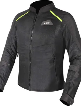 Giubbotto Moto Donna BREEZE LADY Nero Giallo taglia L - LS2 - FashionsVida