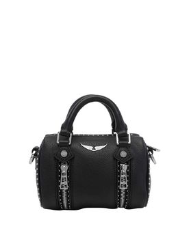 Borsa nera con borchie soleggiate
