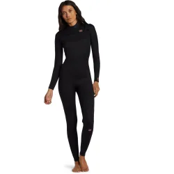 Traje de Surf 4-3mm con Cremallera en el Pecho para Mujer Foil