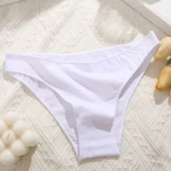 Piezas de bragas básicas de algodón puro para mujer, unicolor suave, estilo deportivo, adecuadas para todas las estaciones