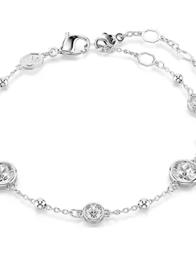 Braccialetto Imber, Taglio Round, Bianco, Placcato rodio OS - Swarovski - FashionsVida