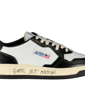 Baskets Medalist Low Match / Bicolor Leather White / Black EU 45