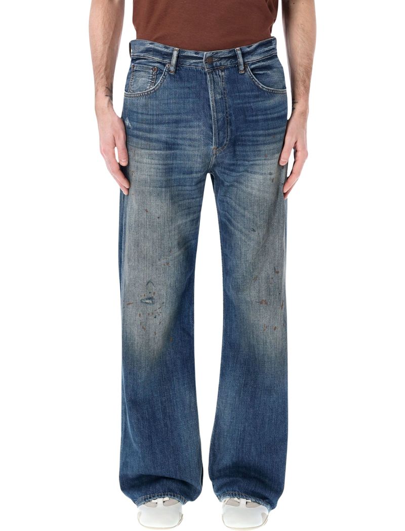 Authentic Vintage-Inspired Jeans with Mid Waist and Straight Leg