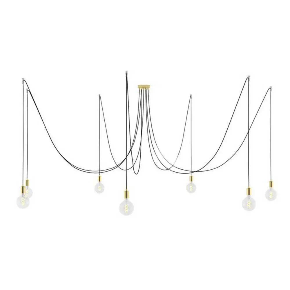 Cables Suspension Luminaire Spider 7 Falls Brass One Size - Creative - FashionsVida
