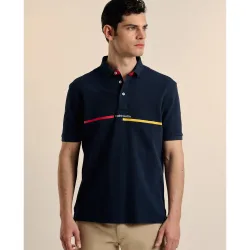 Polo de piqué de hombre color manga corta