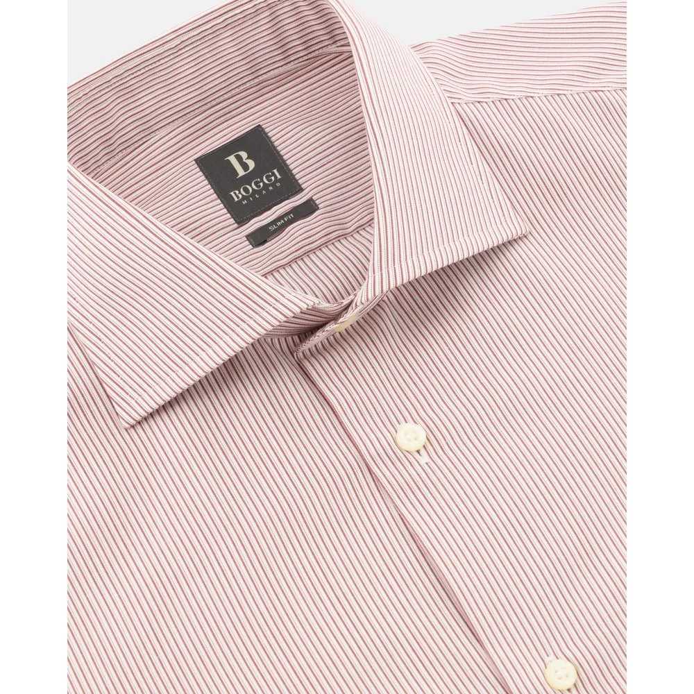 Camisa de rayas de algodón corte regular - Boggi Milano - FashionsVida