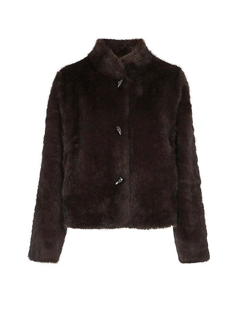 Giacca effetto pelliccia marrone 42 - Rino&pelle - FashionsVida