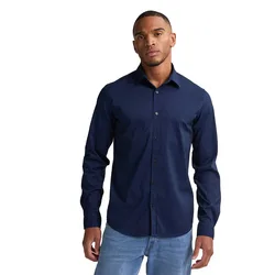 Camicia A Maniche Lunghe M-ros-sil002 Navy Blue L