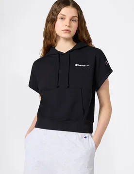 FELPA LEGGERA CON CAPPUCCIO A MANICHE CORTE ICONS XS - Champion - FashionsVida