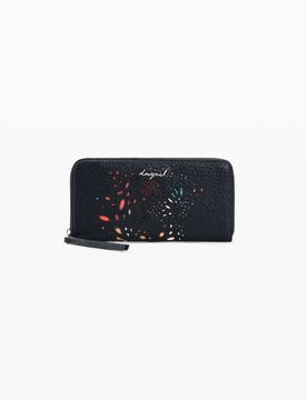 Monedero troquelado mariposa, Mujer, Poliuretano, Negro, U